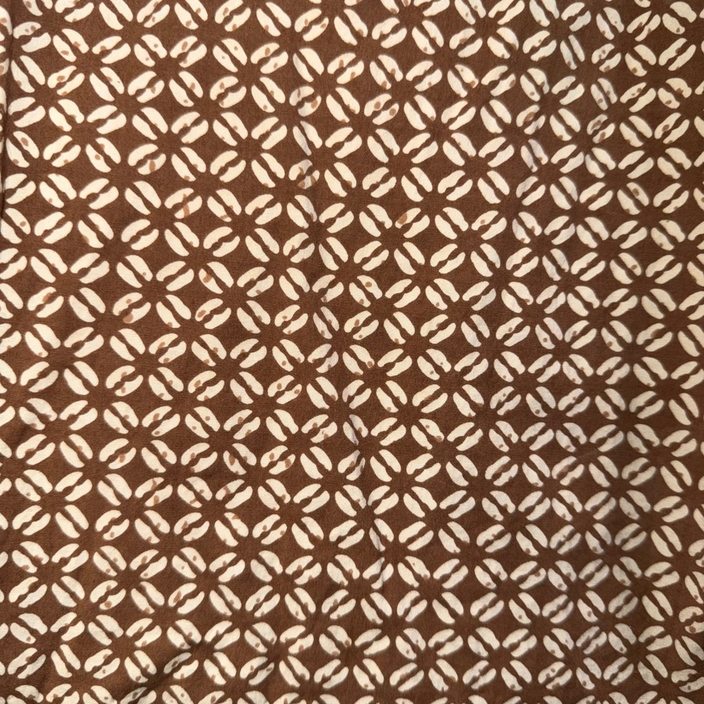 J.McLaughlin Lord & Taylor Brown Geometric Print Pleated A-Line Skirt Womens 4 - Picture 2 of 10